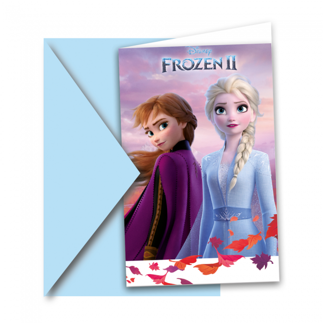 Frost 2 Invitationer - 6 stk (9 x 14 cm) | Frost Invitationer - Temashop