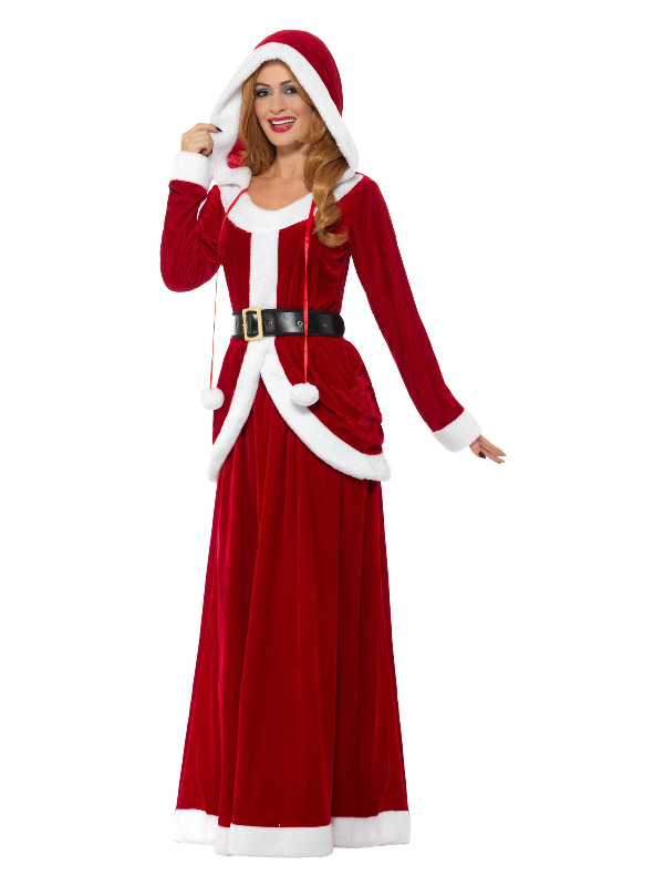 Fru Julemand Deluxe Kostume - Jul kostume til voksne i størrelserne S-XL | Fru Santa Claus kostume til kvinder - Temashop