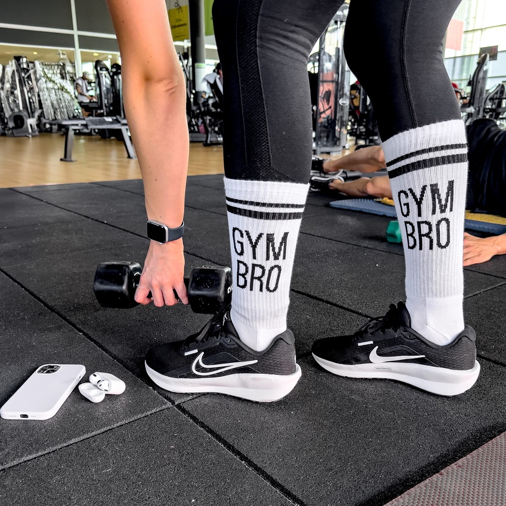 Gym Bro Strømper Hvid - Temashop