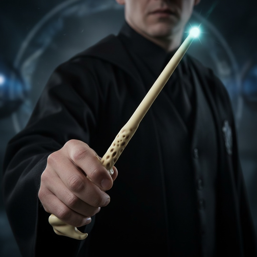Harry Potter Voldemort Tryllestav LED (34,5 cm) | Harry Potter Stokke / Stave - Kropstilbehør - Temashop