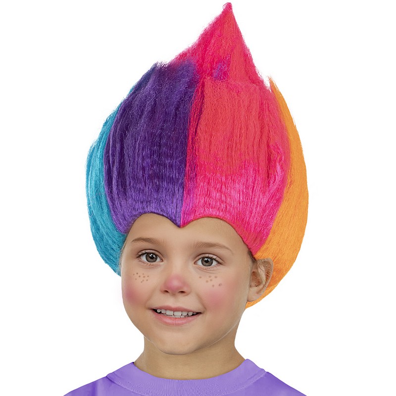 Trolls Børneparyk Regnbue | Trolls Paryk - Hovedtilbehør - Temashop