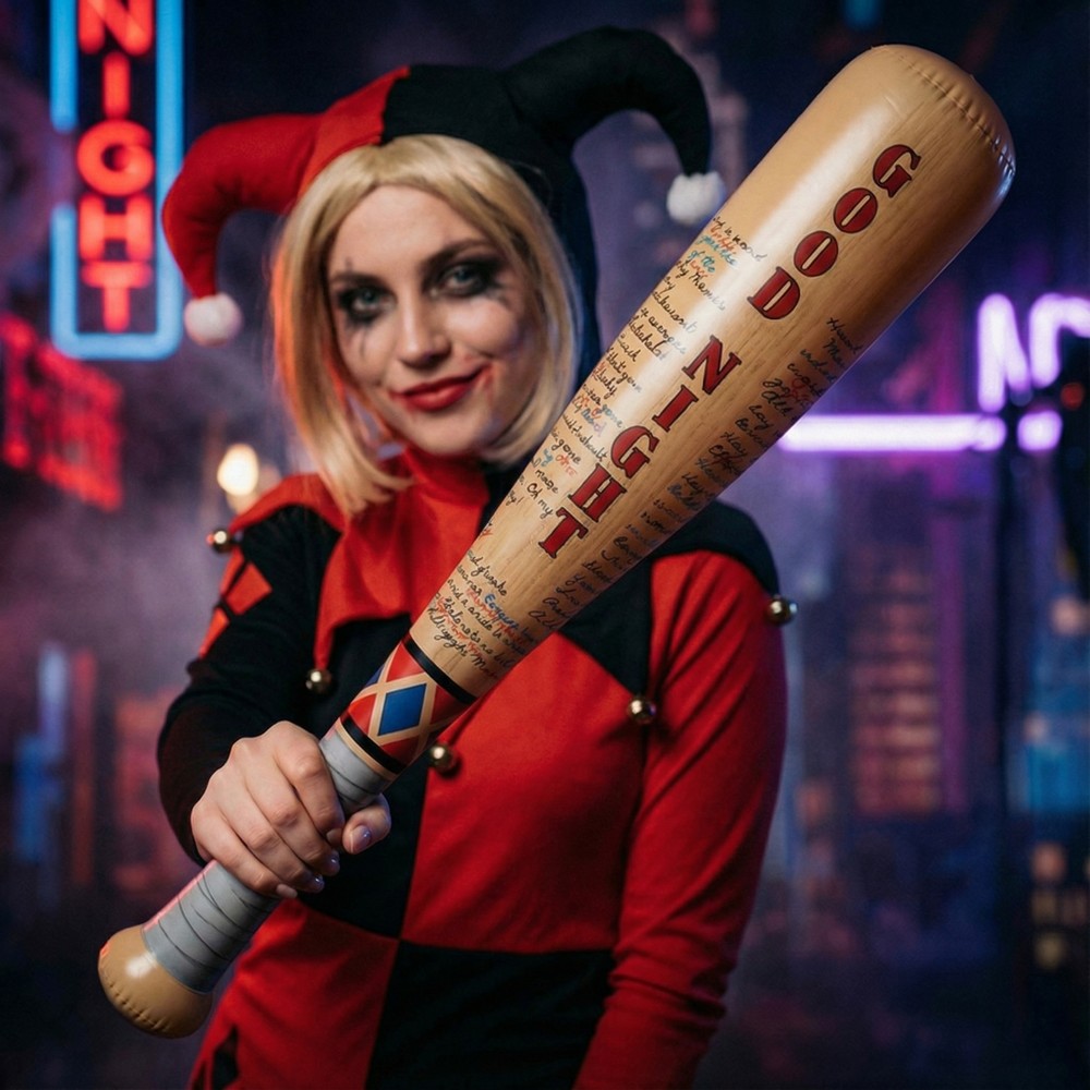 Harley Quinn Oppusteligt Bat (75 cm) | Harley Quinn Våben - Kropstilbehør - Temashop