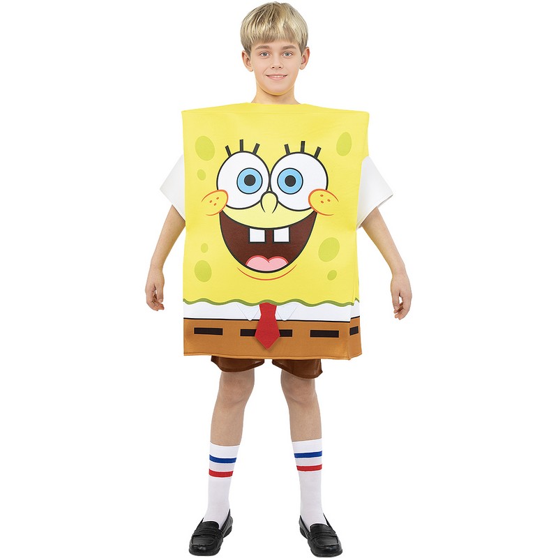 Svampebob Firkant Børnekostume - Børne TV kostume til børn i størrelserne 98-152 | Svampebob Firkant udklædning til børn - Temashop