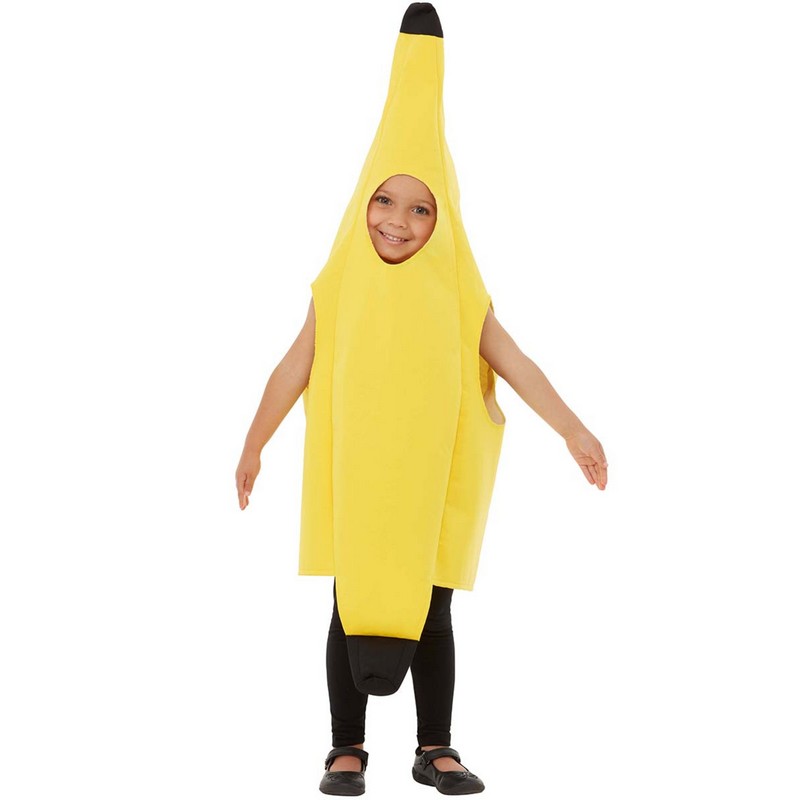 Banan Børnekostume - Natur kostume til børn i størrelserne 98-152 | Frugt udklædning til børn - Temashop