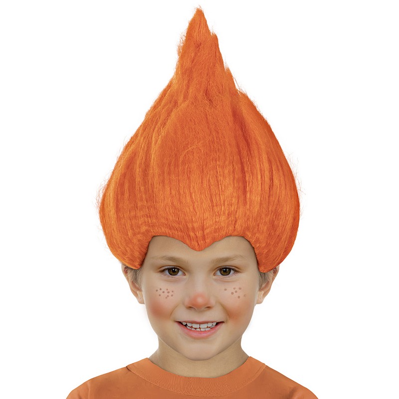Trolls Børneparyk Orange | Trolls Paryk - Hovedtilbehør - Temashop