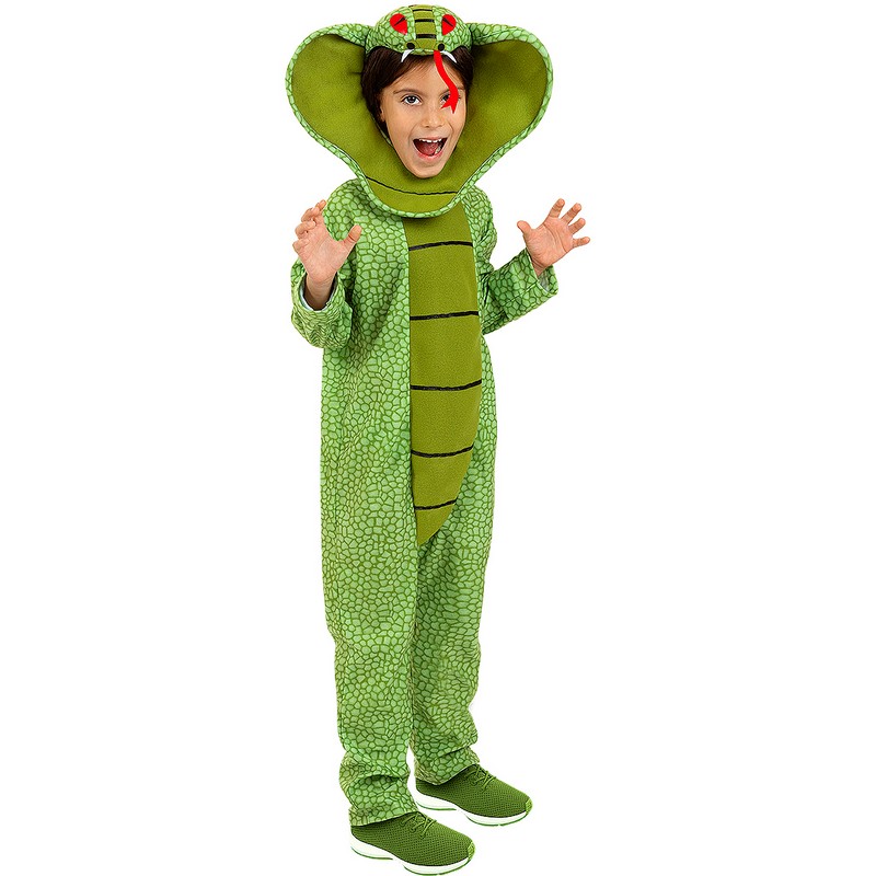 Slange Børnekostume Grøn
