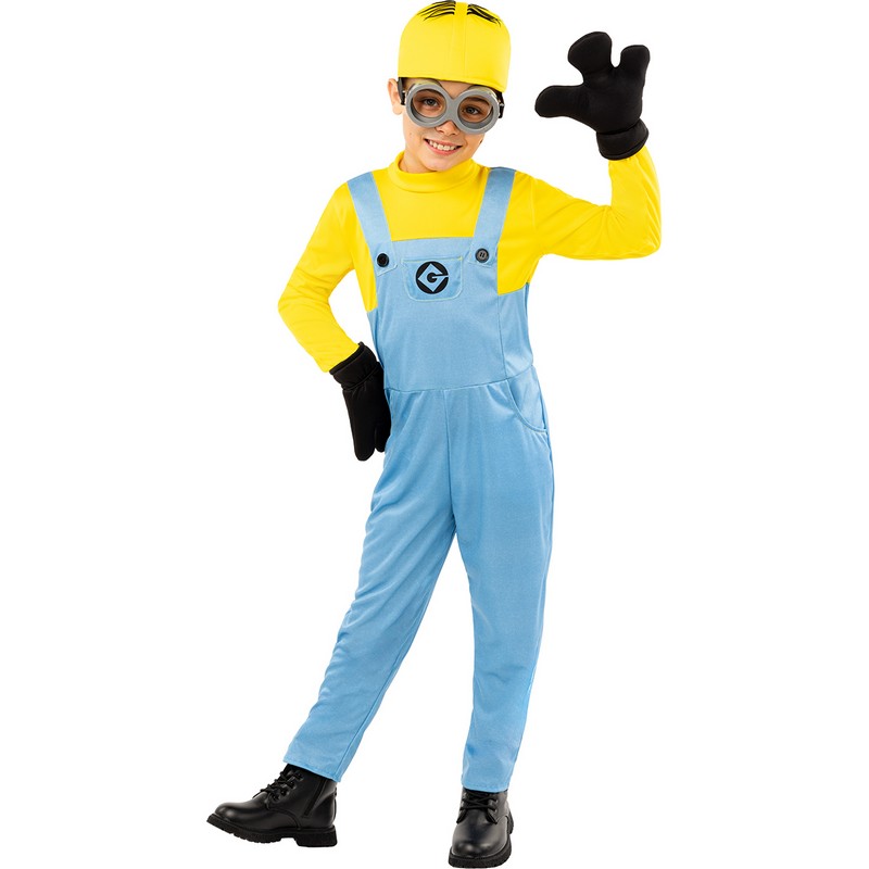 Minions Dave Børnekostume - Børne TV kostume til børn i størrelserne 98-152 | Minions udklædning til børn - Temashop