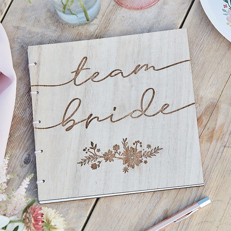 Gæstebog Team Bride Meadow - 1 stk (20,5 x 20,5 cm) | Bachelorette Gæstebøger - Temashop