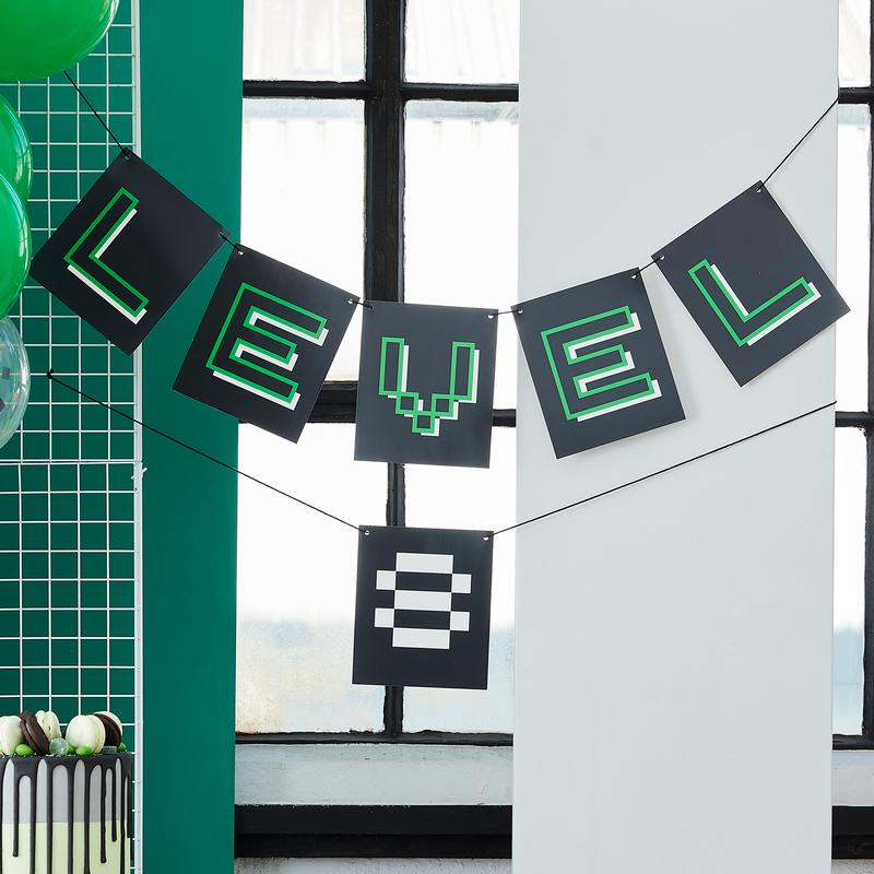 Gamer Fødselsdag Level Up Guirlande