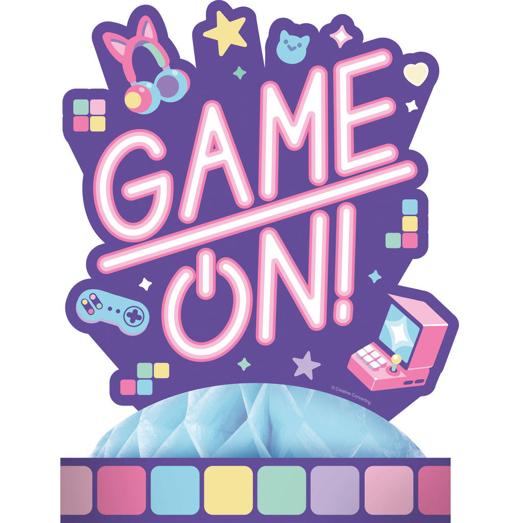Gamer Honeycomb Bordpynt - 1 stk (23 x 30 cm) | Computerspil Honeycomb-figur - Temashop