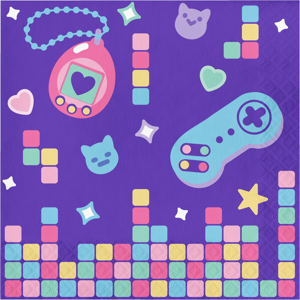 Gamer Servietter - 16 stk (33 x 33 cm) | Computerspil Servietter - Temashop
