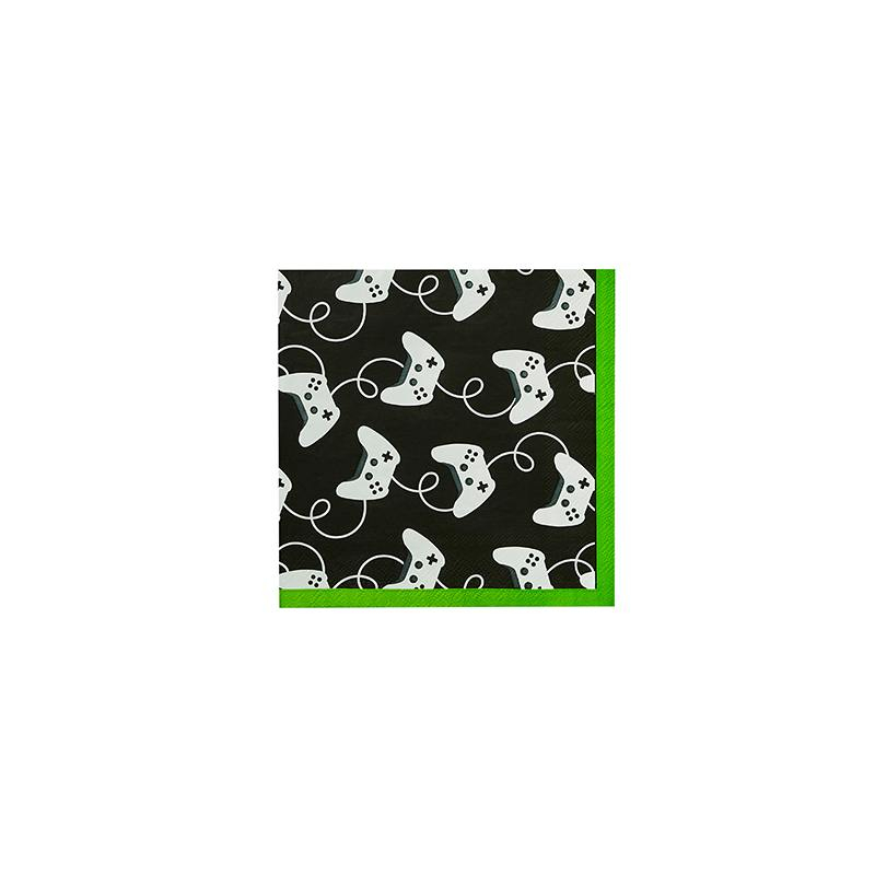Gaming Controller Servietter - 16 stk (16,5 x 16,5 cm) | Computerspil Servietter - Temashop