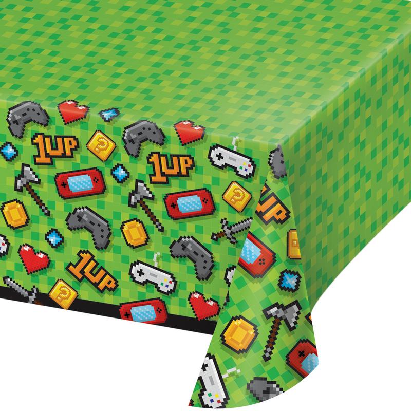 Gaming Party Plastik Dug - 1 stk (139 x 257 cm) | Computerspil Duge - Temashop