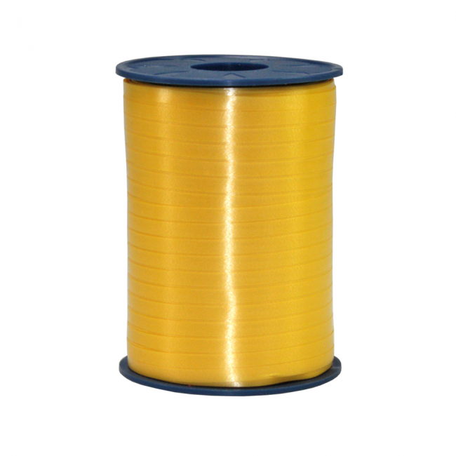 Gavebånd Gul - 1 stk (500 m x 5 mm) | Gul tema Bånd - Temashop