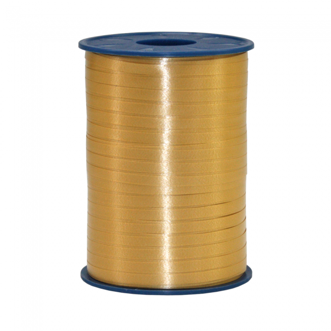 Gavebånd Guld - 1 stk (250 m x 10 mm) | Guld tema Bånd - Temashop