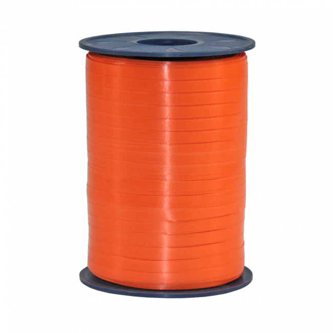 Gavebånd Orange - 1 stk (250 m x 10 mm) | Orange tema Bånd - Temashop