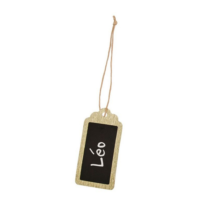 Gavemærker Sort/Guld - 6 stk (4 x 6 cm) - Temashop