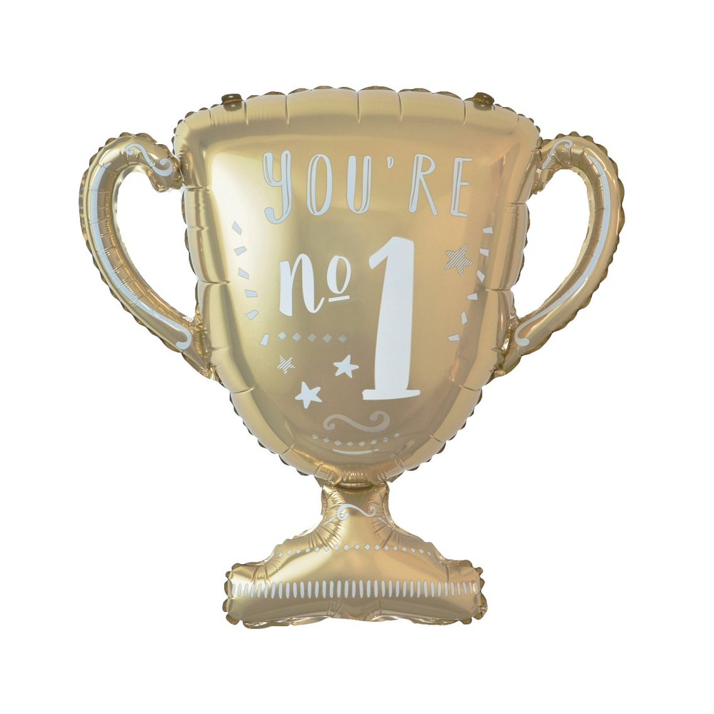 You're No 1 Folieballon - 1 stk (55 x 55 cm) | Guld tema Folieballoner - Temashop