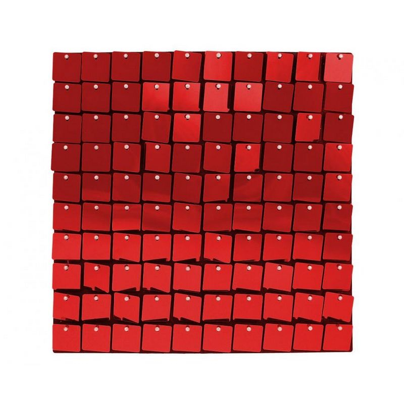 Vægpanel Rød - 1 stk (30 x 30 cm) | Rødt tema Vægbaggrunde - Temashop