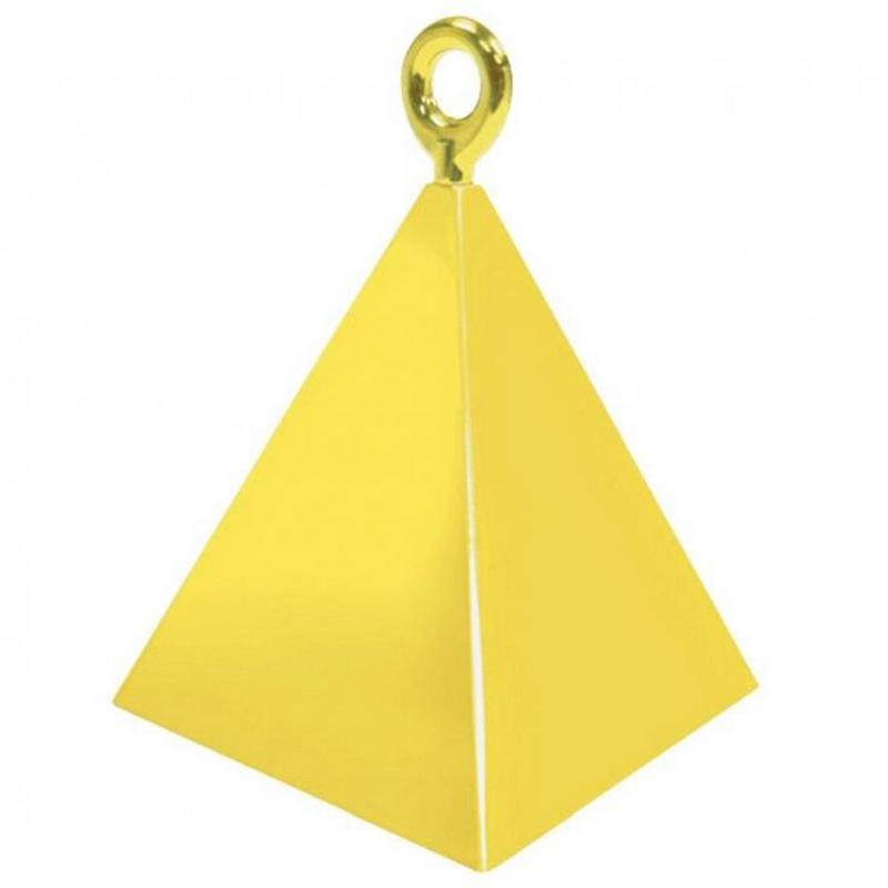 Pyramide Ballonvægt Guld - 1 stk (9,5 x 6,3 cm) | Guld tema Ballonvægte - Temashop