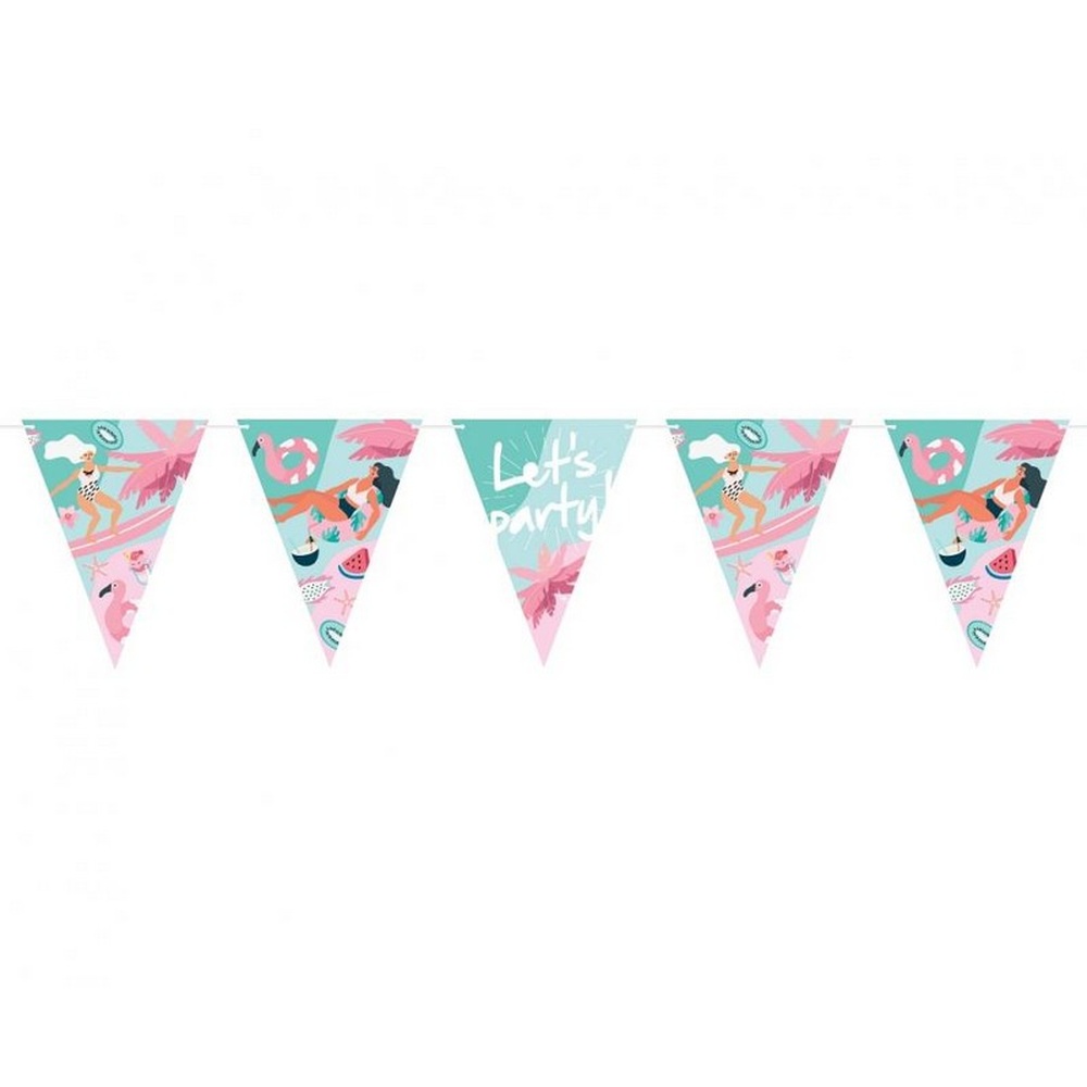 Summer Surfing Vimpelguirlande - 1 stk (2,7 m) | Sommer Guirlander - Temashop
