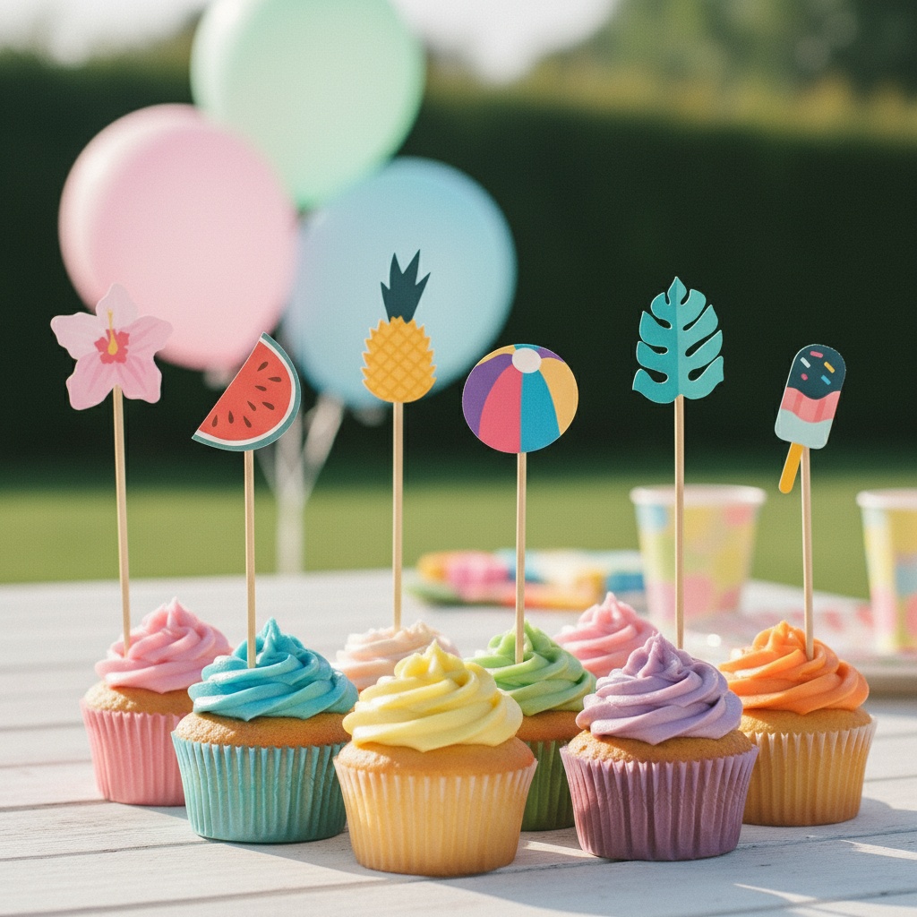Sommer Kagepinde - 6 stk (12 x 3,5 cm) | Sommer Kagepinde - Temashop
