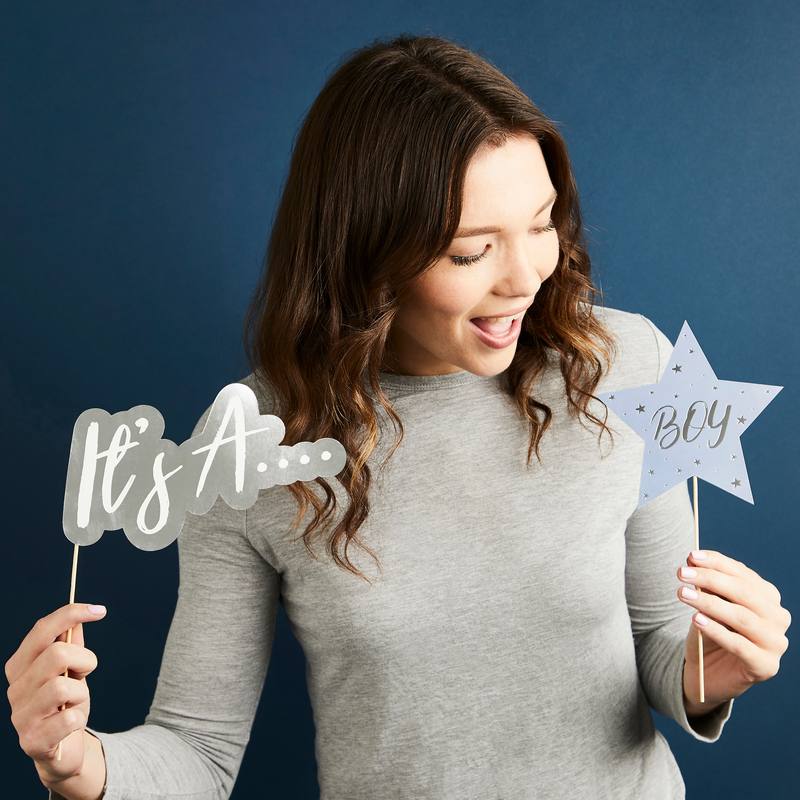 Gender Reveal Selfie Props