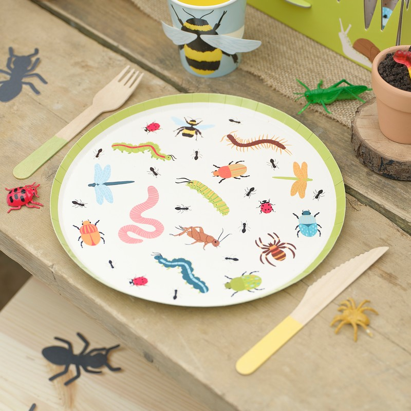 Insekt Tallerkener - 8 stk (25 cm) | Insekter Tallerkner - Temashop