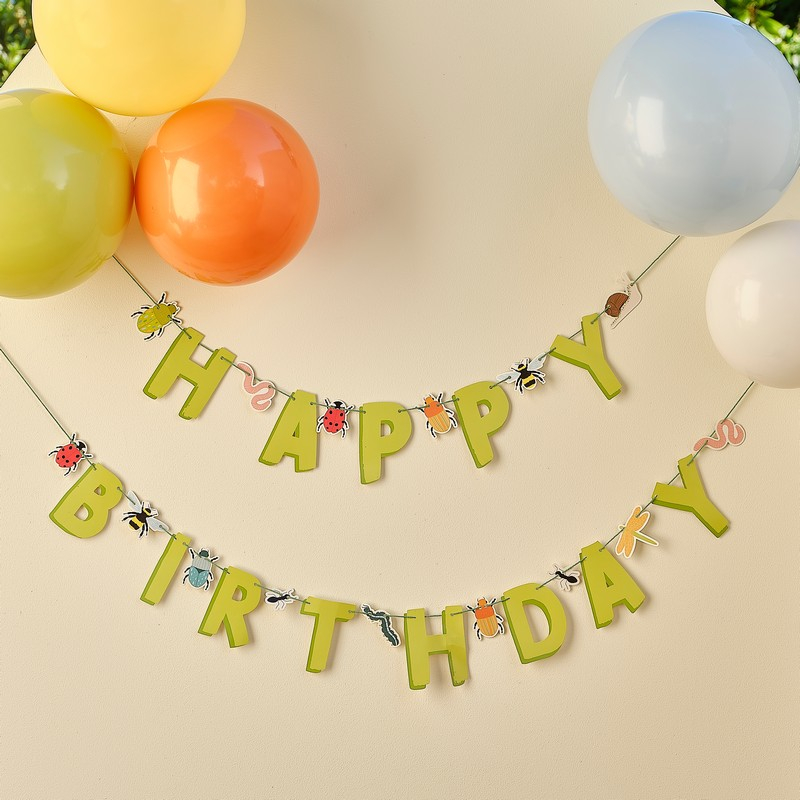 Insekt Happy Birthday Guirlande