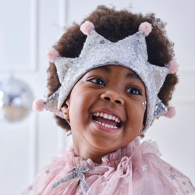 Paillet Prinsessekrone | Prinsesse Hårbøjle / Pandebånd / Hårbånd - Hovedtilbehør - Temashop