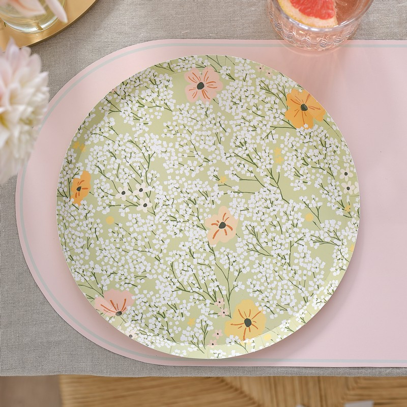Blomster Tallerkener Grøn