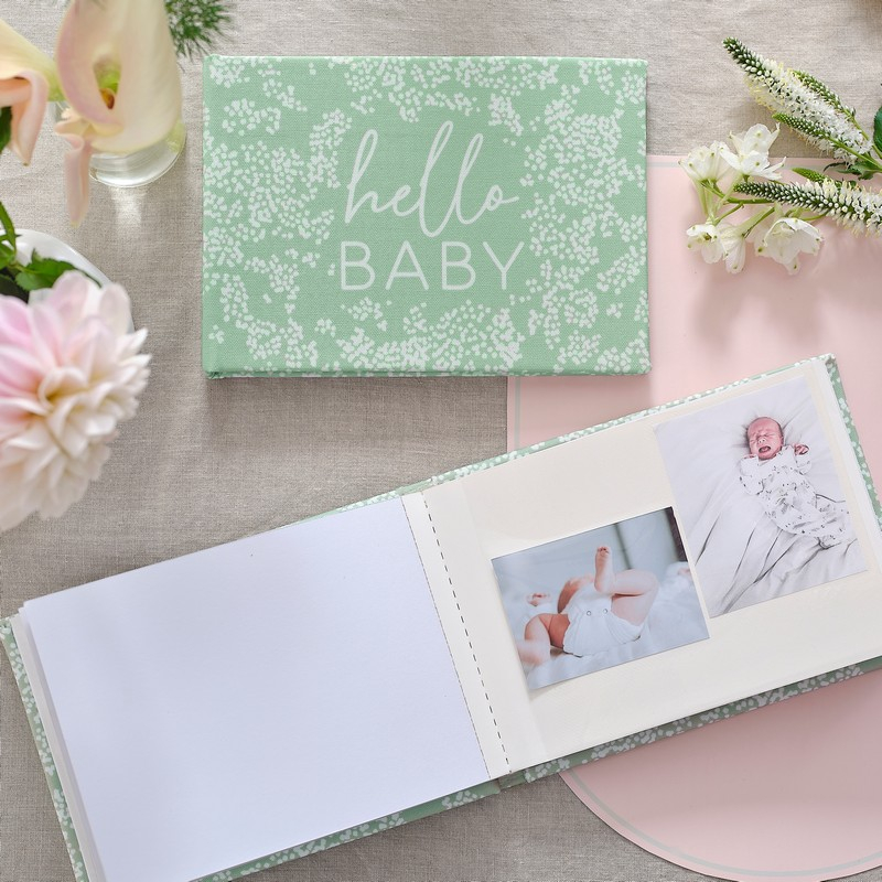 Hello Baby Fotoalbum - 1 stk | Babyshower Bøger - Temashop