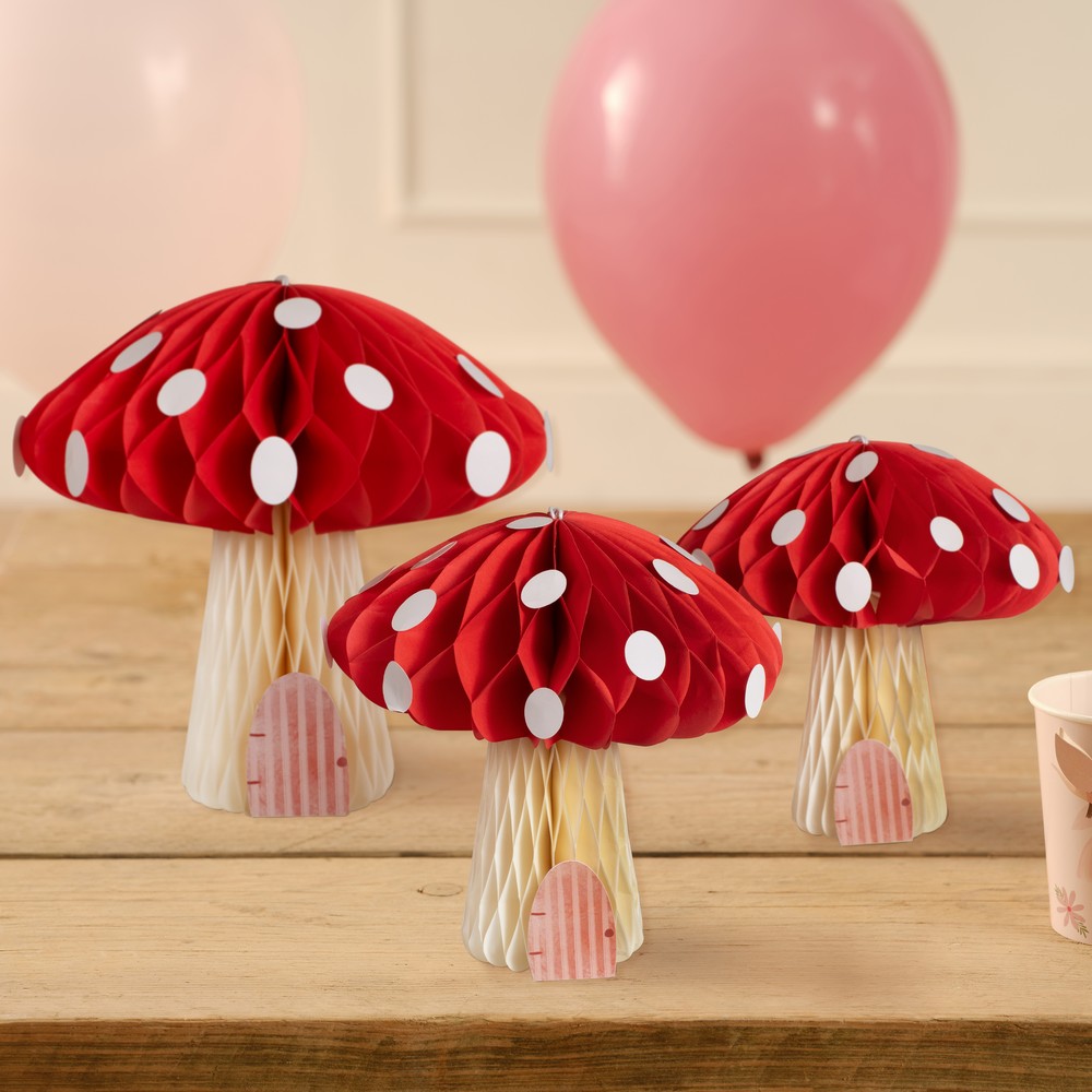 Fairy Garden Fluesvamp Honeycombs - 3 stk (20 cm & 15 cm) | Fe Honeycomb-figur - Temashop