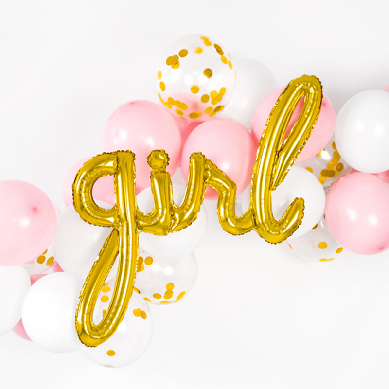 Girl Folieballon Guld