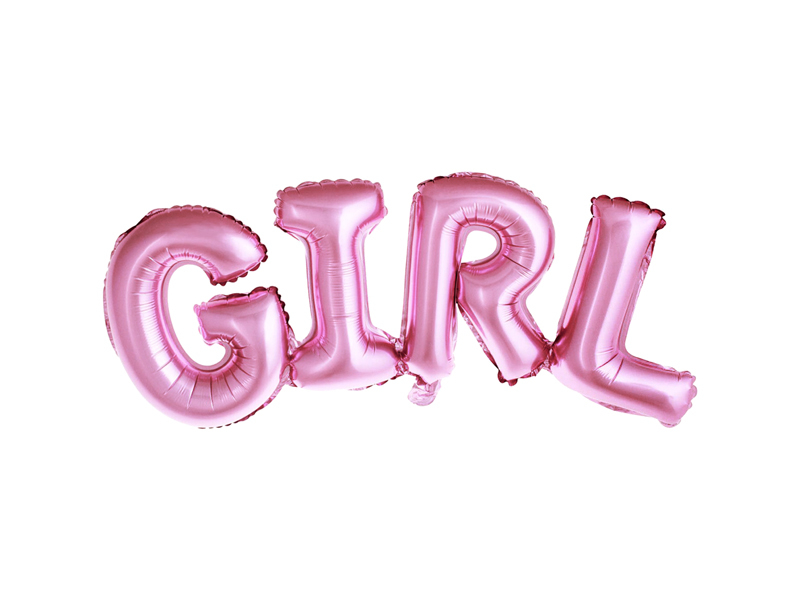 Girl Folieballon Pink