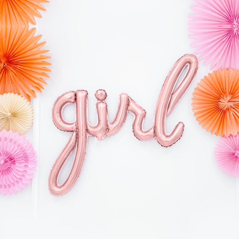Girl Folieballon Rosaguld