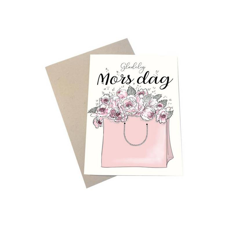 Glædelig Mors Dag Kort - 1 stk (11,5 x 16 cm) | Mors Dag Kort / Invitationer / Gode råd - Temashop