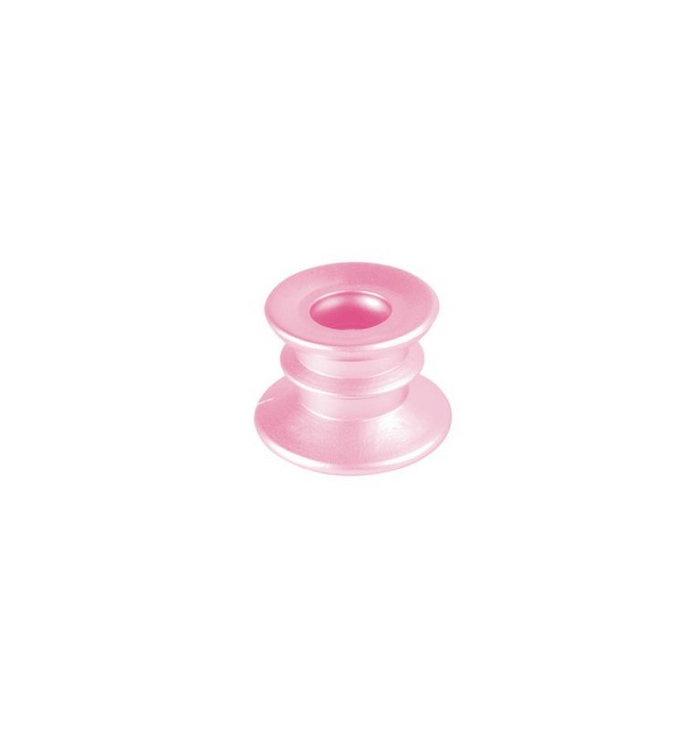Glas Lysestage Lyserød - 1 stk (4 cm) | Pink tema Lys / lysestager - Temashop