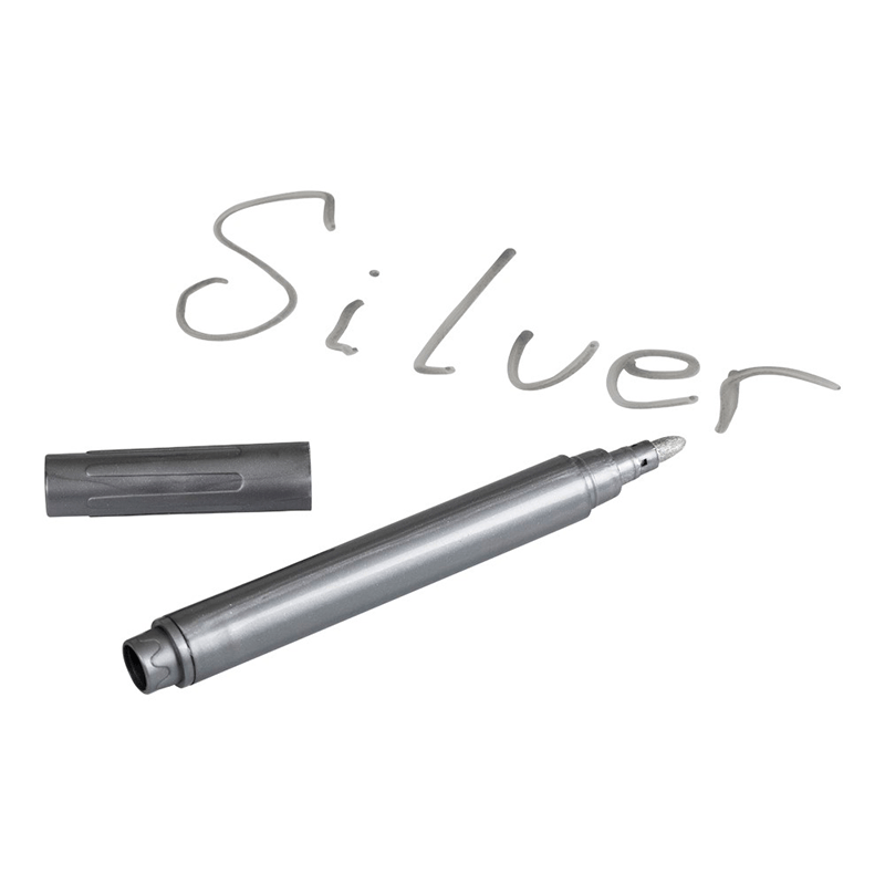 Glastuscher Sølv - 2 stk | Sølv tema Male- & Tegneudstyr - Temashop