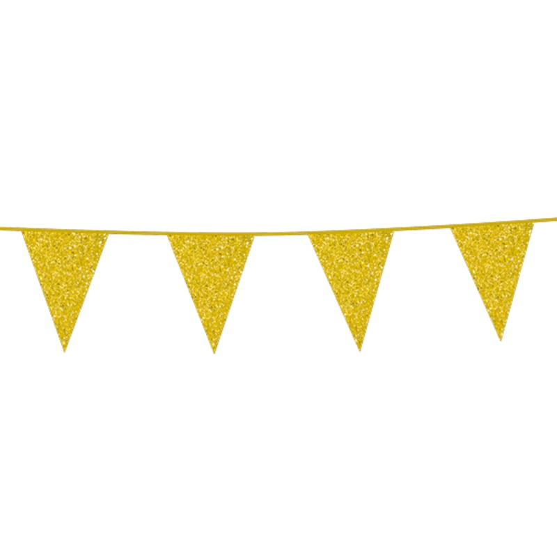 Glimmer Flagguirlande Guld