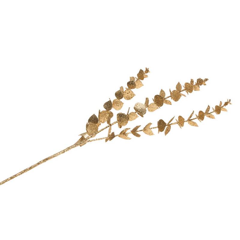 Glitter Eucalyptus Gren Bronze - 1 stk (61 cm) | Natur tema Kunstige blomster - Temashop