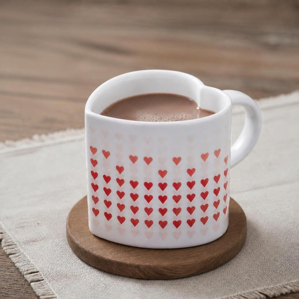 Magisk Farveskiftende Hjertekrus (330 ml) | Valentinsdag Krus - Temashop