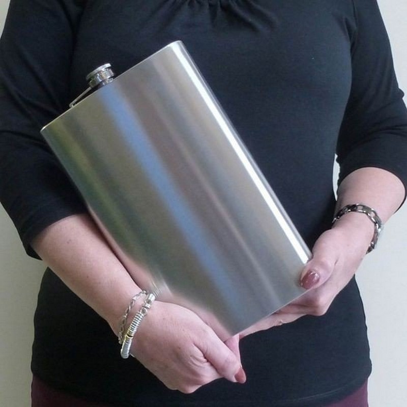 Gigantisk Lommelærke Sølv (19 x 17 x 5 cm) | Drinks Lommelærke / Drikketilbehør - Temashop