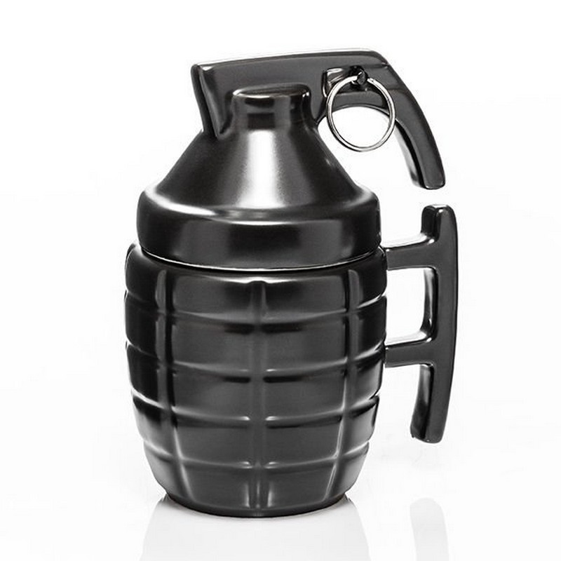 Håndgranat Krus Sort (340 ml) | Militær Krus - Temashop
