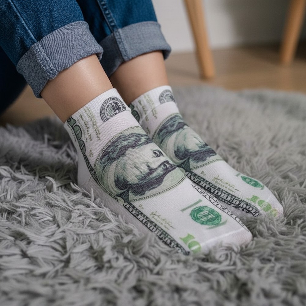 Dollar Strømper | Penge Strømper / Strømpebukser / Knæstrømper - Temashop