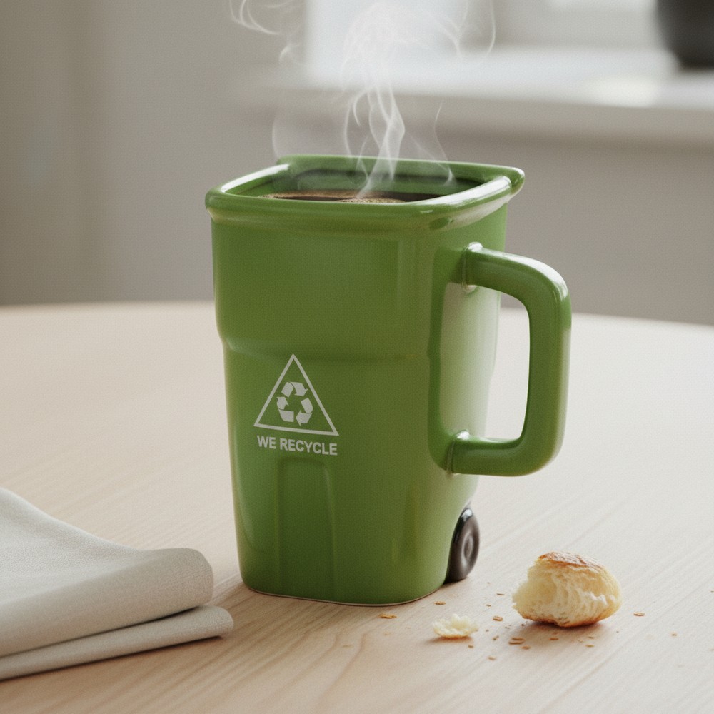 Skraldespand Krus Grøn (410 ml) | Grønt tema Krus - Temashop
