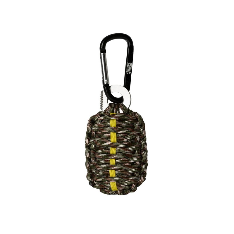 Paracord Overlevelsesgranat Armygrøn (3,5 m & 17,5 x 18 cm) | Survival Praktisk Til Hjemmet - Temashop