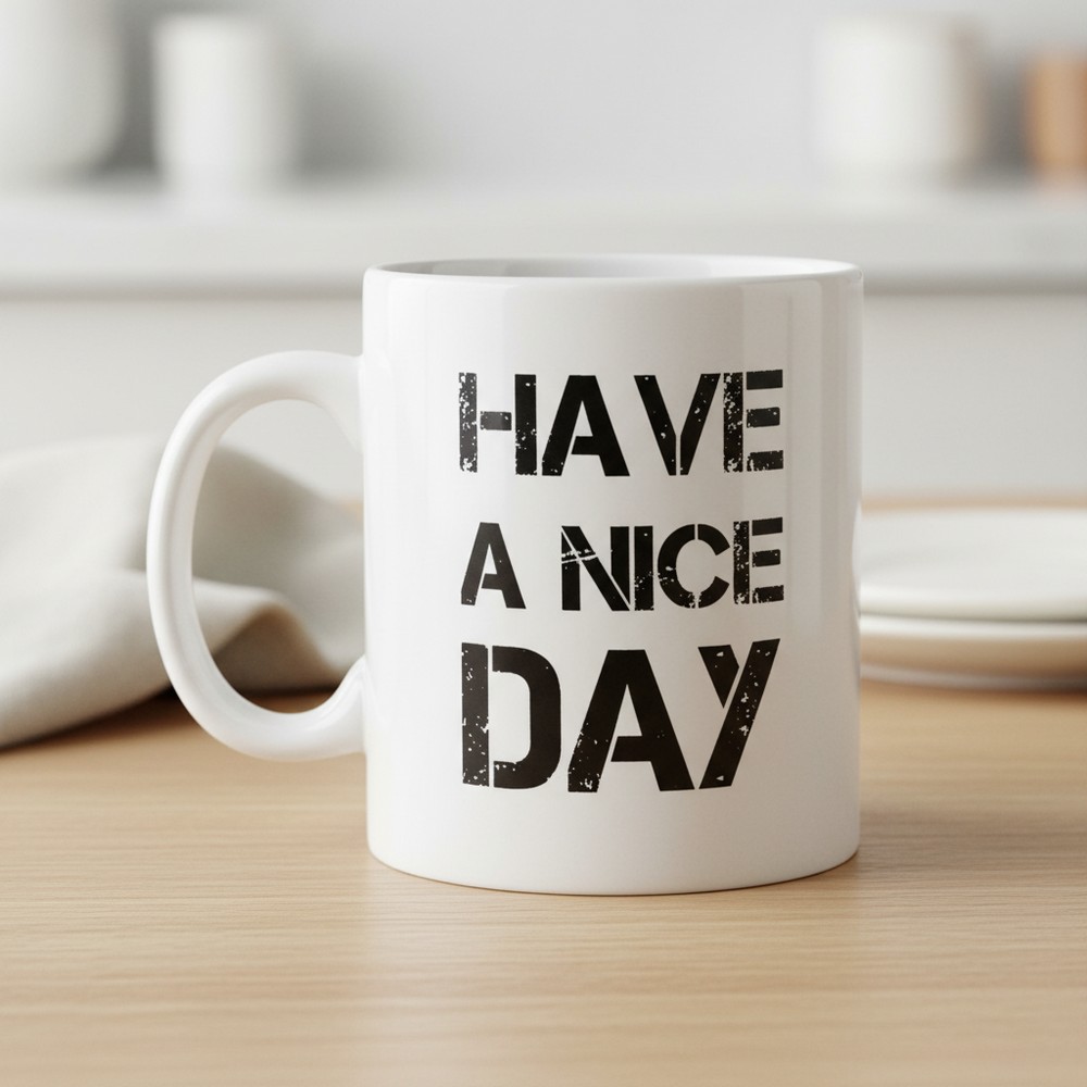 Have a Nice Day Krus Hvid (330 ml) | Sjovt diverse Krus - Temashop