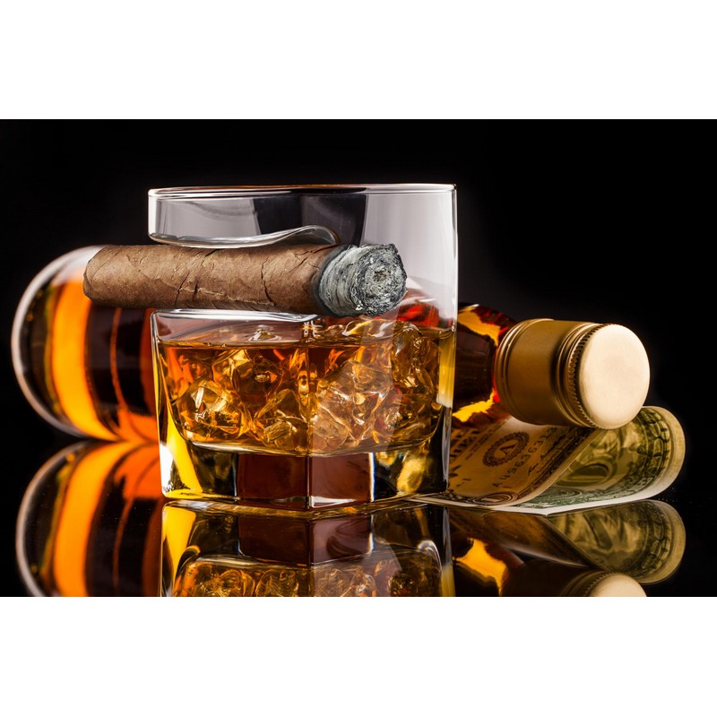 Whiskyglas Med Cigarholder