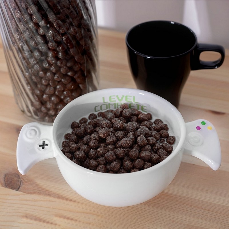 Gamer Skål Hvid (21,5 x 14 x 7,5 cm) | Computerspil Mad, Drikke & Køkken Udstyr - Temashop